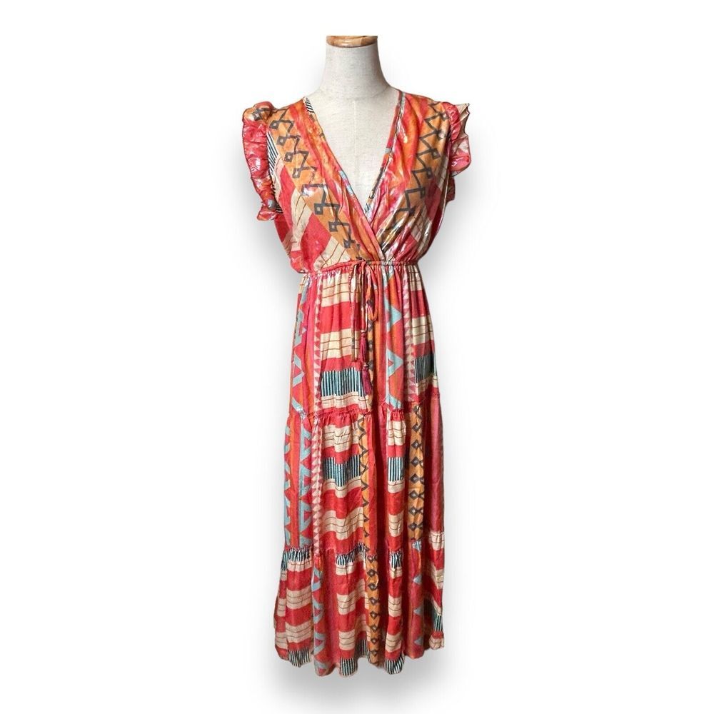 Raga Women's Red Boho Dress Size S #LD-1537
